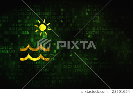 Tourism concept: Beach on digital background Tourism concept: Beach on digital background 28501694