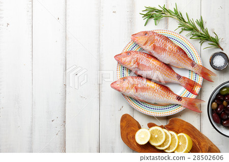 Red mullet fish cooking Red mullet fish cooking 28502606