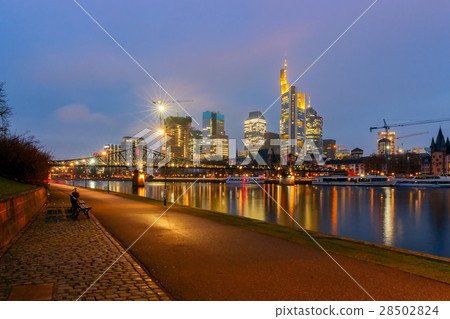Frankfurt. Skyscrapers of the city's business 28502824