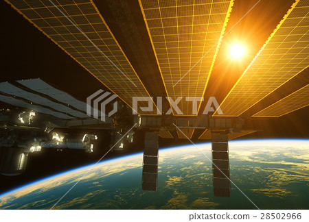 International Space Station And Sun Above The International Space Station And Sun Above The 28502966