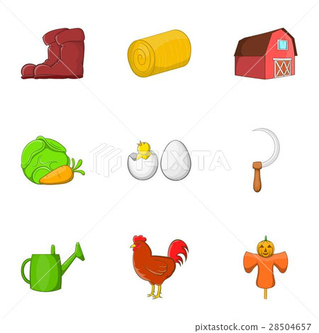 Estate icons set, cartoon style Estate icons set, cartoon style 28504657