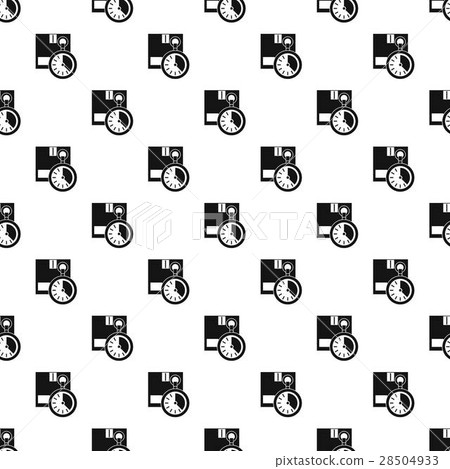 Closed box and stopwatch pattern, simple style 28504933