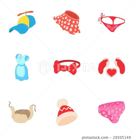 Clothing for body icons set, cartoon style 28505149