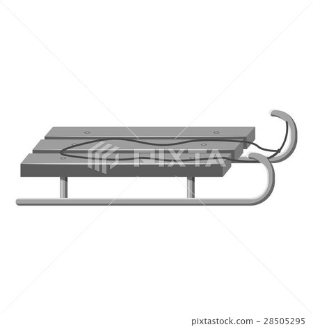 Sleigh icon, gray monochrome style Sleigh icon, gray monochrome style 28505295
