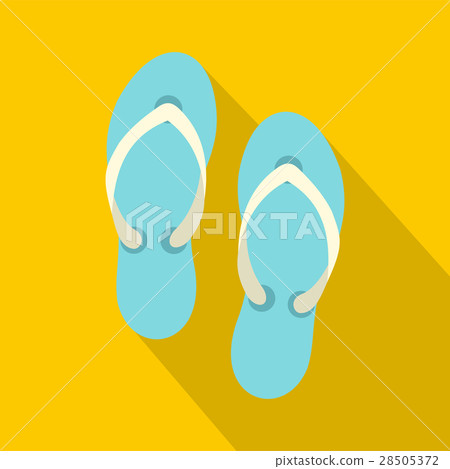 Flip flop sandals icon, flat style - Stock Illustration [28505372] - PIXTA