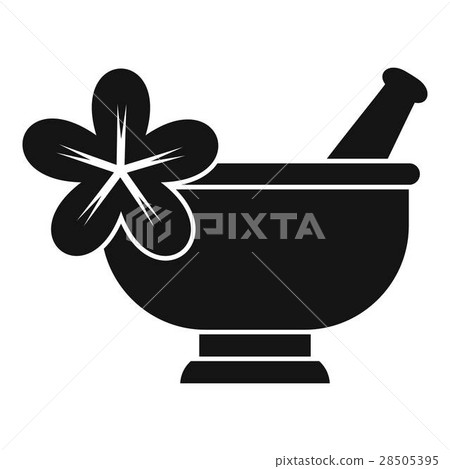 Mortar and pestle pharmacy icon, simple style Mortar and pestle pharmacy icon, simple style 28505395