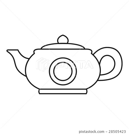 Teapot icon, outline style Teapot icon, outline style 28505423