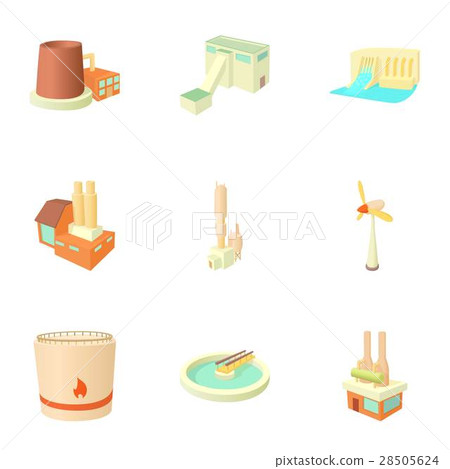 Production icons set, cartoon style 28505624