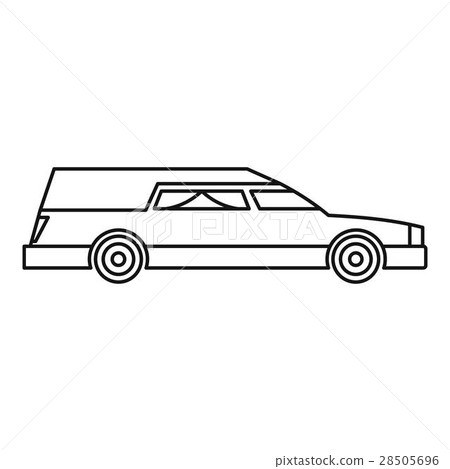 Hearse icon, outline style Hearse icon, outline style 28505696