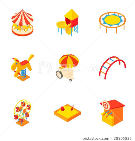 Children games icons set, cartoon style 28505825