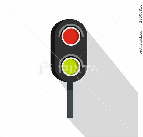 Semaphore trafficlight icon, flat style Semaphore trafficlight icon, flat style 28506810