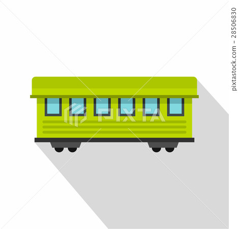 Passenger train car icon, flat style Passenger train car icon, flat style 28506830