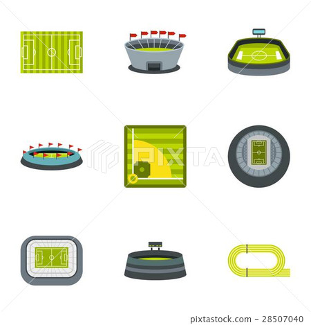 Championship icons set, flat style Championship icons set, flat style 28507040