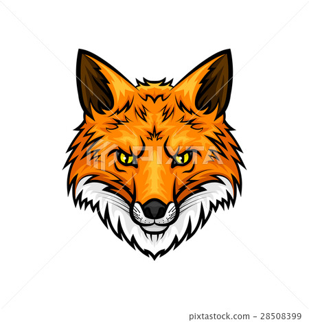 Fox head muzzle or snout vector mascot icon 28508399