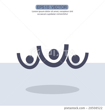 Pictograph of success team Pictograph of success team 28508522