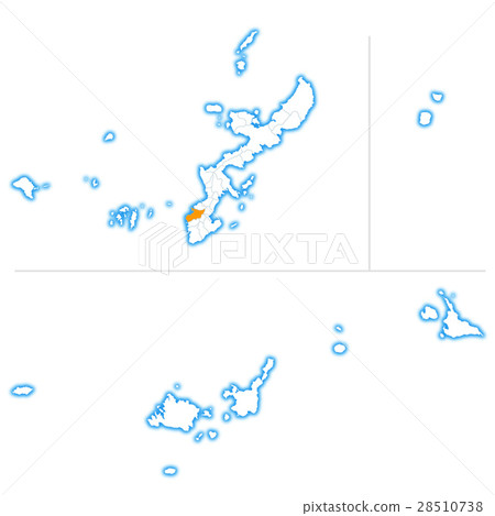 Naha City and Okinawa Prefecture Map - Stock Illustration [28510738 ...