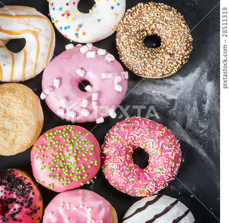 donuts with different fillings  28511319