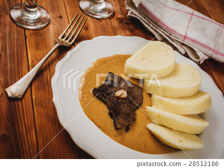 Beef tenderloin and sauce Beef tenderloin and sauce 28512186
