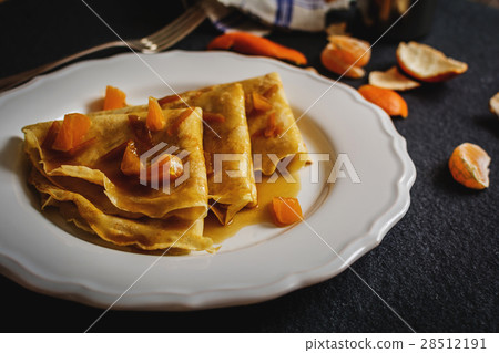 Pancakes with tangerine Pancakes with tangerine 28512191