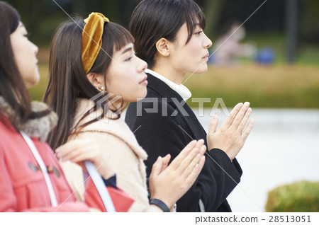 Hiroshima Peace Memorial Park A woman devoted to praying 28513051