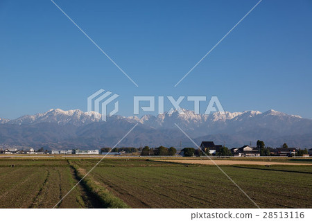 Mt. Kamikatsuyama of Tateyama mountain range, Kendo mountain, Oyama, Okudogadake mountain view, Namerikawa city, Toyama prefecture 28513116