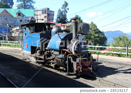 世界遺產鐵路大吉嶺喜馬拉雅鐵路蒸汽機車印度 28514217