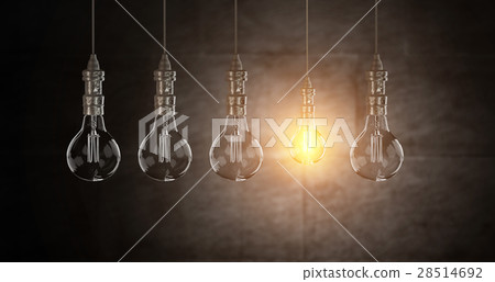 Light bulb lamps. 3D rendering 28514692