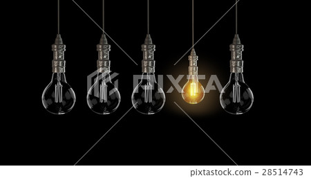 Light bulb lamps. 3D rendering 28514743