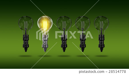 Light bulb lamps. 3D rendering 28514778