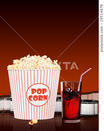 Popcorn and fast food drink. 3Drendering 28514876