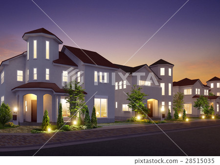 Townscape evening landscape 28515035