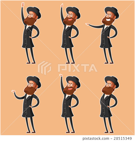 Set of jew cartoon icons3 28515349