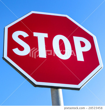 Stop sign and blue sky 28515458