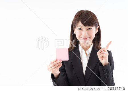 A woman with a sticky note 28516740