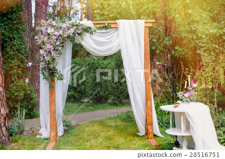 wedding arch in the style of rustic pine summer wedding arch in the style of rustic pine summer 28516751