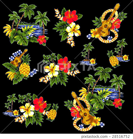Aloha pattern material Aloha pattern material 28516752