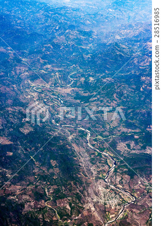 mountains near mexico city aerial view panorama 28516985