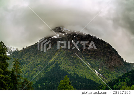 Mountain in clouds Mountain in clouds 28517195