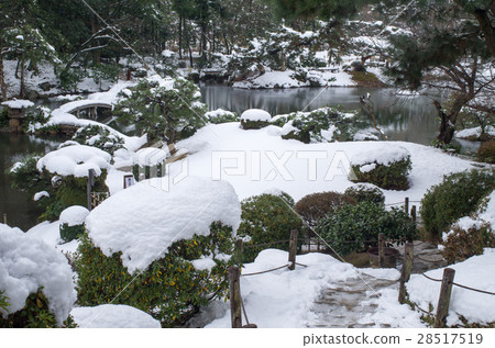 Reduced landscape gardens in Hiroshima that made snow makeup 28517519