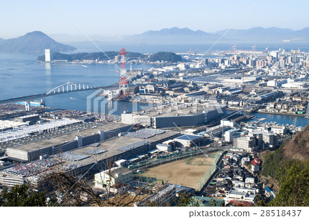 廣島南區的工廠區域和市區 28518437
