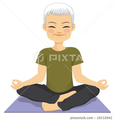 Meditating Yoga Senior Man 28518942
