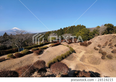 [National Historic Site, 100 Famous Castles in Japan] Yamanaka Castle Shoji Moat and Mt. Fuji 28519215