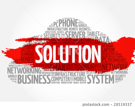 Solution word cloud collage Solution word cloud collage 28519337