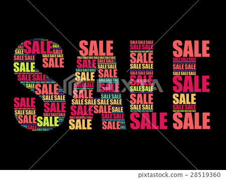 SALE Word, vector words cloud 28519360
