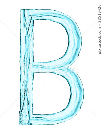 Water splash letter B with light blue color Water splash letter B with light blue color 28519426