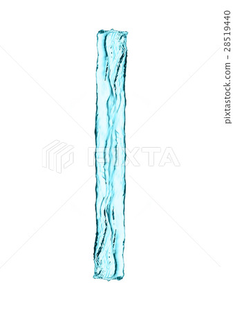 Water splash letter I with light blue color Water splash letter I with light blue color 28519440