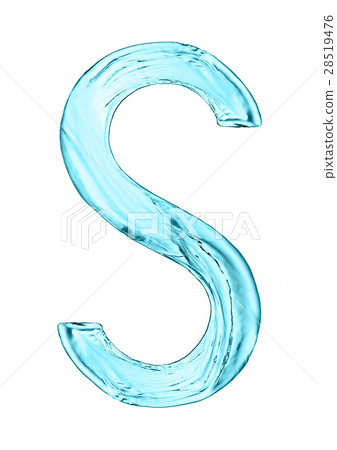 Water splash letter S with light blue color Water splash letter S with light blue color 28519476