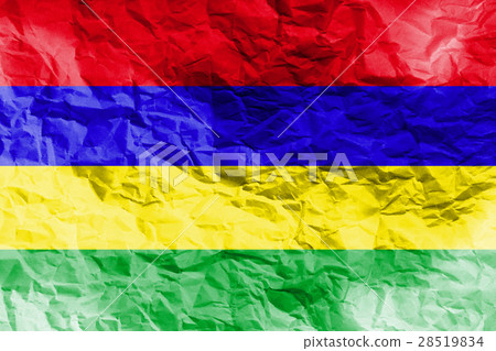 Mauritius national flag 3D illustration symbol. 28519834