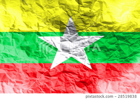 Myanmar national flag 3D illustration symbol 28519838