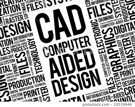 CAD - Computer Aided Design word cloud 28519946